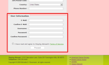 Shows an example of a username, password and e-mail address.
